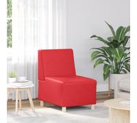 vidaXL Divano Sedia senza Braccioli Rosso 55 cm in Similpelle