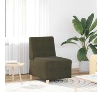 vidaXL Divano Sedia senza Braccioli Verde Militare 55 cm in Similpelle Scamosciata