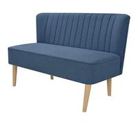 vidaXL Divano Stoffa 117x55,5x77 cm Blu Sofà Divanetto 2 Posti Sedili Poltrona