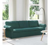 vidaXL Divano Verde Scuro 215 x 82 x 80 cm Tessuto