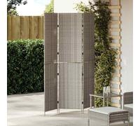 vidaXL Divider per stanze Grigio 146 x 180 cm polyrattan
