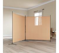 vidaXL Divider Stanza a 2 Pannelli Beige 348 x 180 cm Tessuto