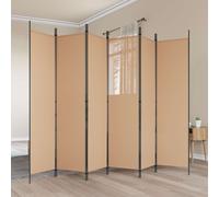 vidaXL Divisore per Stanza a 6 Pannelli Beige 300 x 200 cm Tessuto, Soggiorno, Paravento rettangolare moderno, Divider privacy, Tessuto, Decorazione interna