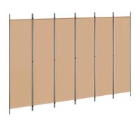 vidaXL Divisore per Stanza a 6 Pannelli Beige 300 x 200 cm Tessuto