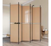 vidaXL Divisore per Stanza a 6 Pannelli Beige 300 x 220 cm Tessuto