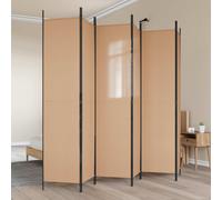 vidaXL Divisore per Stanza a 6 Pannelli Beige 300 x 220 cm Tessuto
