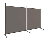 vidaXL Divisorio a 2 Pannelli Antracite 348x180 cm Tessuto