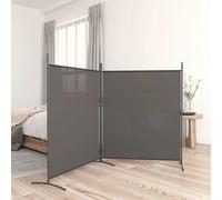 vidaXL Divisorio a 2 Pannelli Antracite 348x180 cm Tessuto