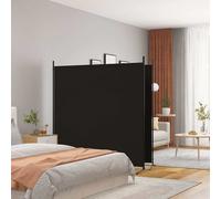 vidaXL Divisorio a 2 Pannelli Nero 348x180 cm in Tessuto