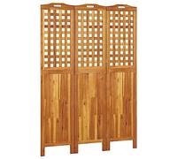vidaXL Divisorio a 3 Pannelli 121,5x2x180 cm Legno Massello di Acacia