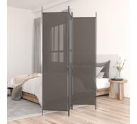 vidaXL Divisorio a 3 Pannelli Antracite 150x220 cm in Tessuto