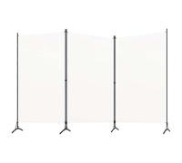 vidaXL Divisorio a 3 Pannelli Bianco 260x180 cm in Tessuto