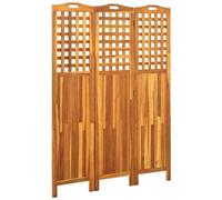 VIDAXL - Divisorio a 3 Pannelli Grigio 121x2x170 cm in Massello Acacia
