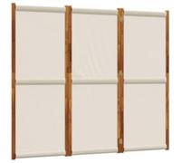 vidaXL Divisorio a 3 Pannelli Grigio Chiaro 210x180 cm