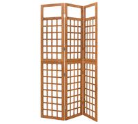 vidaXL Divisorio a 3 Pannelli in Legno Massello di Abete 121x180,5 cm