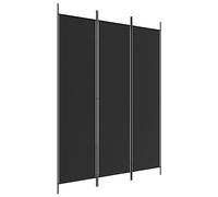 vidaXL Divisorio a 3 Pannelli Nero 150x200 cm in Tessuto