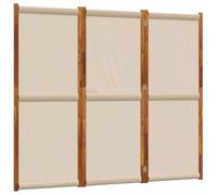 vidaXL Divisorio a 3 Pannelli Tortora 210x180 cm