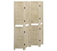 vidaXL Divisorio a 4 Pannelli 140 x 165 cm Legno Massello di Paulownia