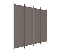 vidaXL Divisorio a 4 Pannelli Antracite 200x200 cm Tessuto