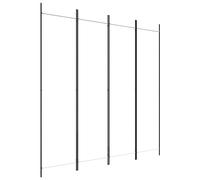 vidaXL Divisorio a 4 Pannelli Bianco 200x200 cm Tessuto