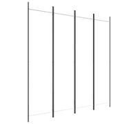 vidaXL Divisorio a 4 Pannelli Bianco 200x200 cm Tessuto