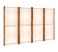 VIDAXL - Divisorio A 4 Pannelli Bianco Crema 280x180 Cm