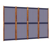 vidaXL Divisorio a 4 pannelli 280x180 cm Blu scuro