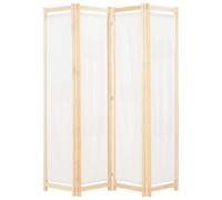 AX Divisorio Paravento Crema 4pannelli Pieghevole 160x170x4cm Camera News 248173