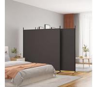 vidaXL Divisorio a 4 Pannelli Marrone 698x180 cm in Tessuto
