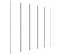 vidaXL Divisorio a 5 Pannelli Bianco 250x220 cm Tessuto