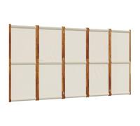 vidaXL Divisorio a 5 Pannelli Grigio Chiaro 350x180 cm