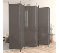 vidaXL Divisorio a 6 Pannelli Antracite 300x220 cm Tessuto