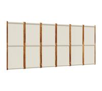 vidaXL Divisorio a 6 Pannelli Grigio Chiaro 420x180 cm