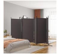 vidaXL Divisorio a 6 Pannelli Marrone 520x180 cm in Tessuto