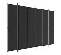 vidaXL Divisorio a 6 Pannelli Nero 300x220 cm in Tessuto
