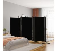 vidaXL Divisorio a 6 Pannelli Nero 520x180 cm in Tessuto