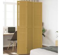 vidaXL Divisorio Ambienti 3 Pannelli Marrone Scuro Massello Paulownia