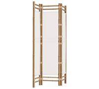 vidaXL Divisorio Ambienti 3 Pannelli Pieghevole 120 cm bambù e Tela