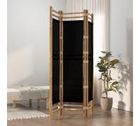 vidaXL Divisorio Ambienti 3 Pannelli Pieghevole 120 cm Bambù e Tela