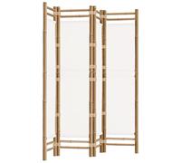 vidaXL Divisorio Ambienti 4 Pannelli Pieghevole 160 cm Bambù e Tela