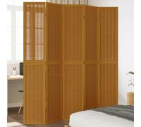 vidaXL Divisorio Ambienti 5 Pannelli Marrone Legno Massello Paulownia
