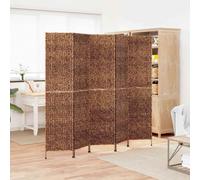 vidaXL Divisorio Ambienti 5Pannelli Marrone 205x180cm Giacinto d'Acqua