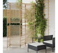 vidaXL Divisorio per Ambienti a 4 Pannelli Beige in Polyrattan