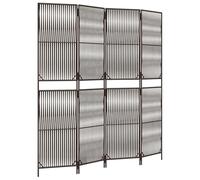 vidaXL Divisorio per Ambienti a 4 Pannelli Marrone in Polyrattan