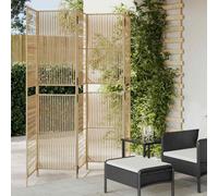 vidaXL Divisorio per Ambienti a 5 Pannelli Beige in Polyrattan