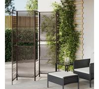 vidaXL Divisorio per Ambienti a 5 Pannelli Marrone in Polyrattan