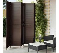 vidaXL Divisorio per Ambienti a 5 Pannelli Marrone in Polyrattan
