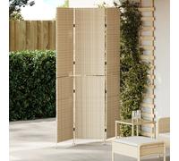 vidaXL Divisorio per stanze 3 pannelli pieghevole beige 146x200 cm in poli rattan