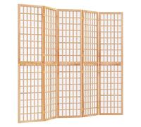 vidaXL Divisorio Pieghevole 5 Pannelli Stile Giapponese 200x170 cm