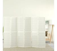 vidaXL Divisorio Pieghevole 6 Pannelli Stile Giapponese 240x170 Bianco